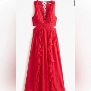 Abercrombie ruffled maxi